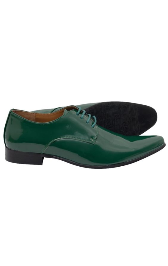 Green patent leather best sale shoes