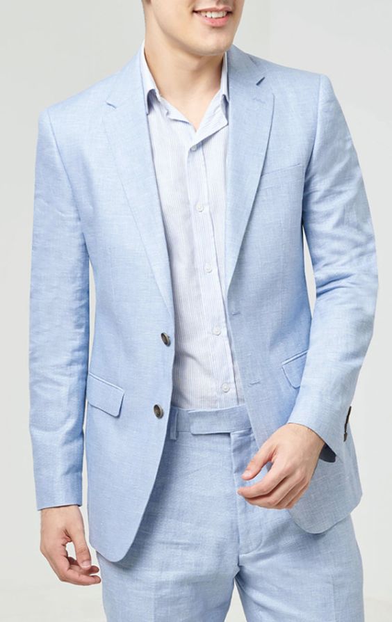 Baby blue suit jacket sale