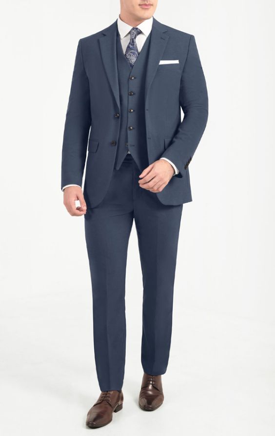 Dobell Mid Blue 3 Piece Suit | Dobell