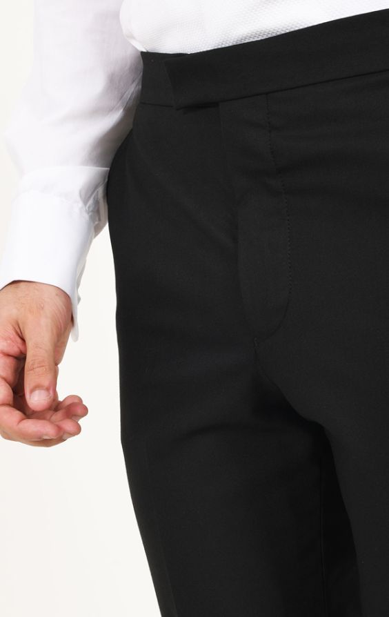 Mens tuxedo trousers with satin stripe sale