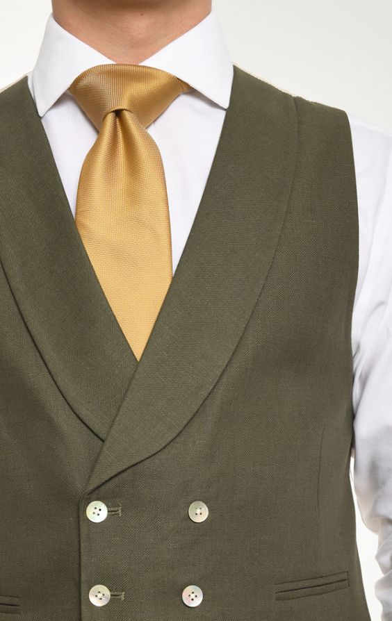 Green double breasted waistcoat sale