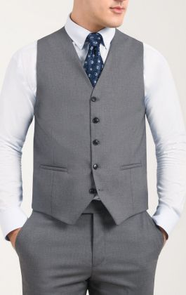 Gray vest and pants wedding sales