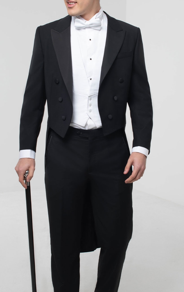 Dobell 100 Wool White Tie Jacket Dobell