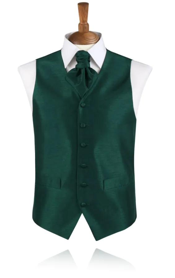 Boys Racing Green Dupion Vest Boys Racing Green Dupion Vest