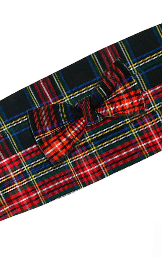 Navy Blue Tartan Cummerbund & Pre-Tied Bow Tie Set - photo 1 Navy Blue Tartan Cummerbund & Pre-Tied Bow Tie Set - photo 1