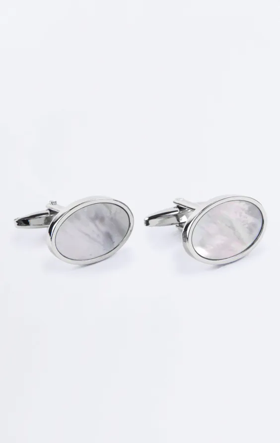 Mother of Pearl Oval Cufflinks Mother of Pearl Oval Cufflinks
