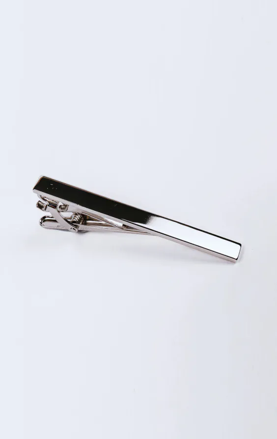 Silver Coloured Tie Clip Silver Coloured Tie Clip