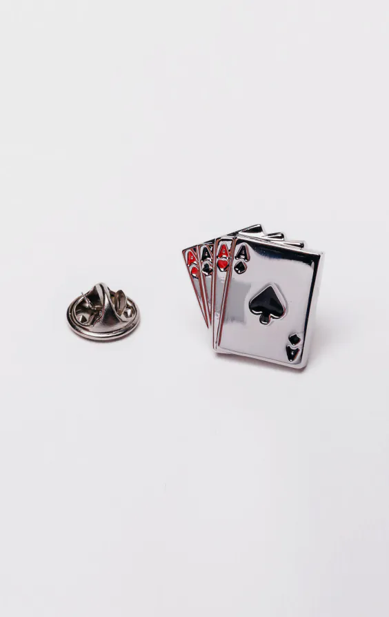 Aces Playing Card Lapel Badge - photo 1 Aces Playing Card Lapel Badge - photo 1