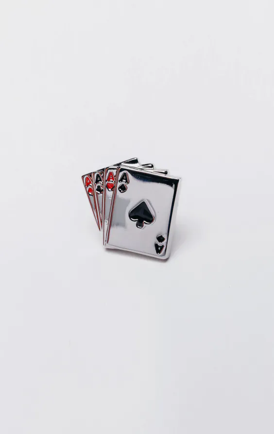 Aces Playing Card Lapel Badge Aces Playing Card Lapel Badge