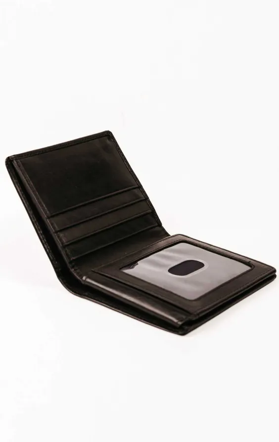 Black Leather RFID Wallet / Credit Card Holder - photo 2