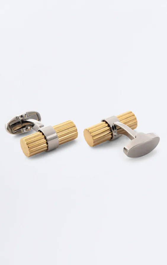 Gold and Silver Coloured Solid Bar Cufflinks - photo 1 Gold and Silver Coloured Solid Bar Cufflinks - photo 1