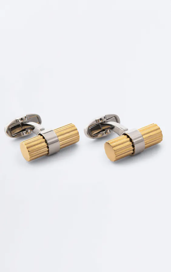 Gold and Silver Coloured Solid Bar Cufflinks Gold and Silver Coloured Solid Bar Cufflinks