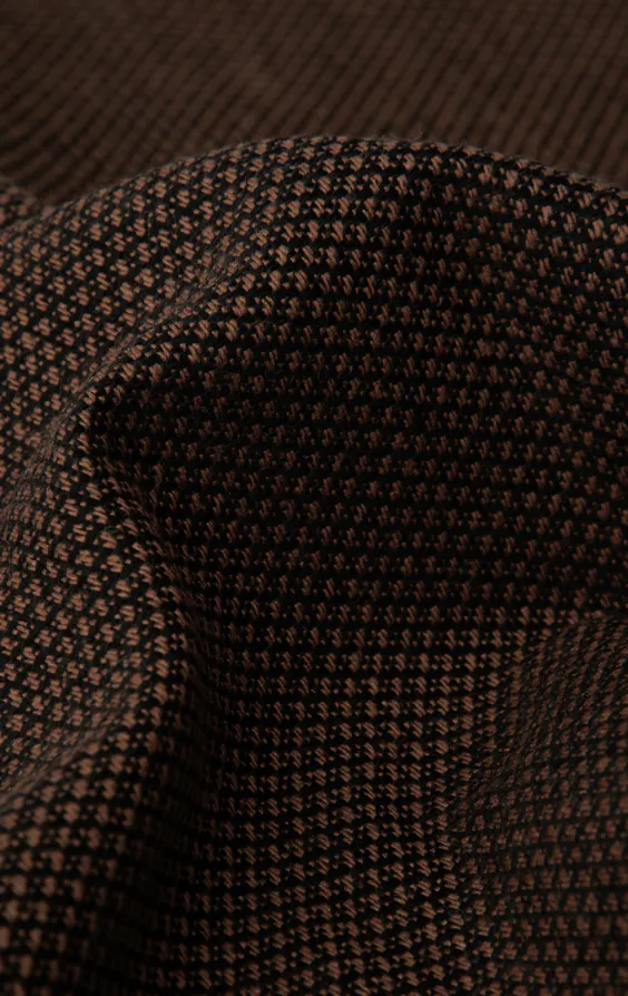 Brown Weave Handkerchief with Burgundy Tipping - photo 1