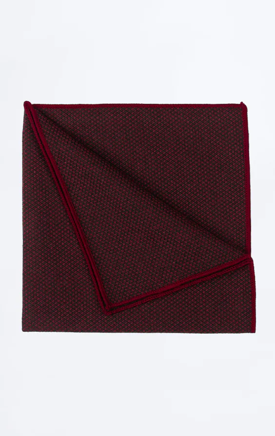 Burgundy Weave Handkerchief