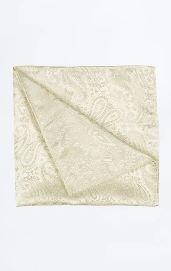 Cream Paisley Handkerchief
