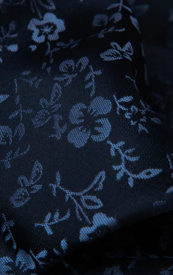 Navy & Blue Floral Handkerchief - photo 1