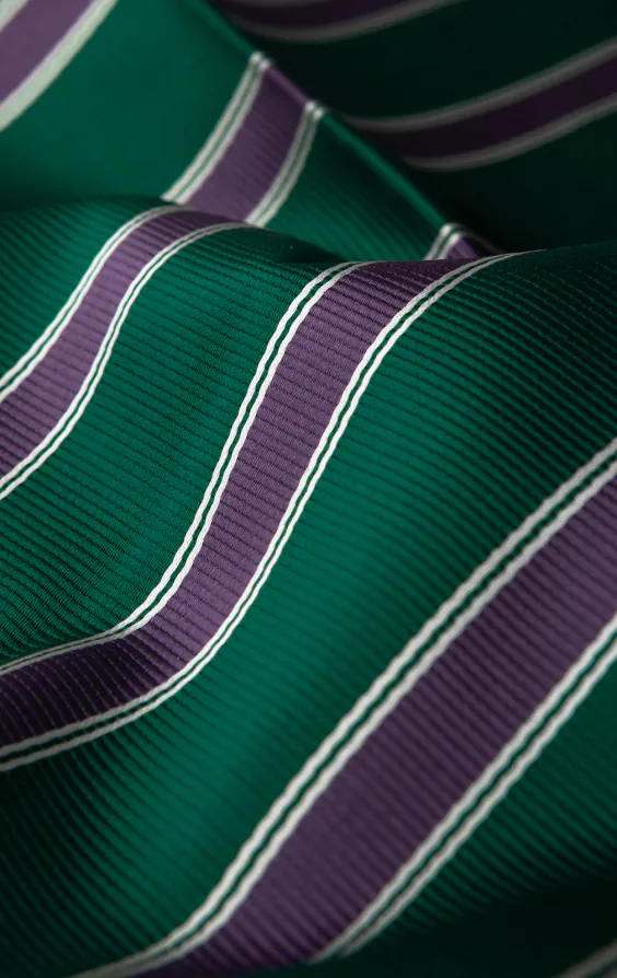 Green with Purple Stripe Handkerchief - photo 1