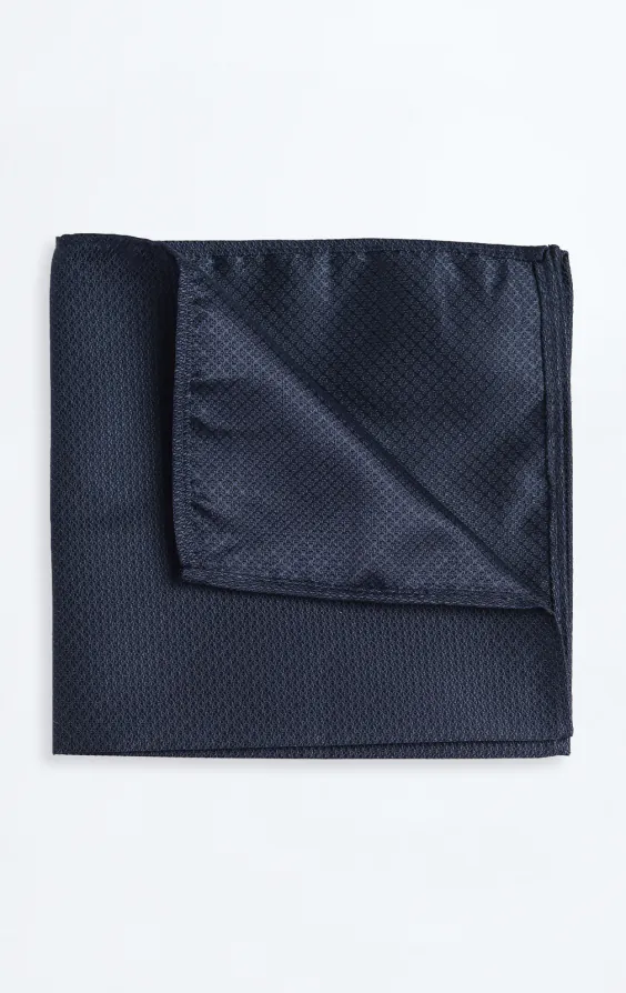 Navy Textured Handkerchief