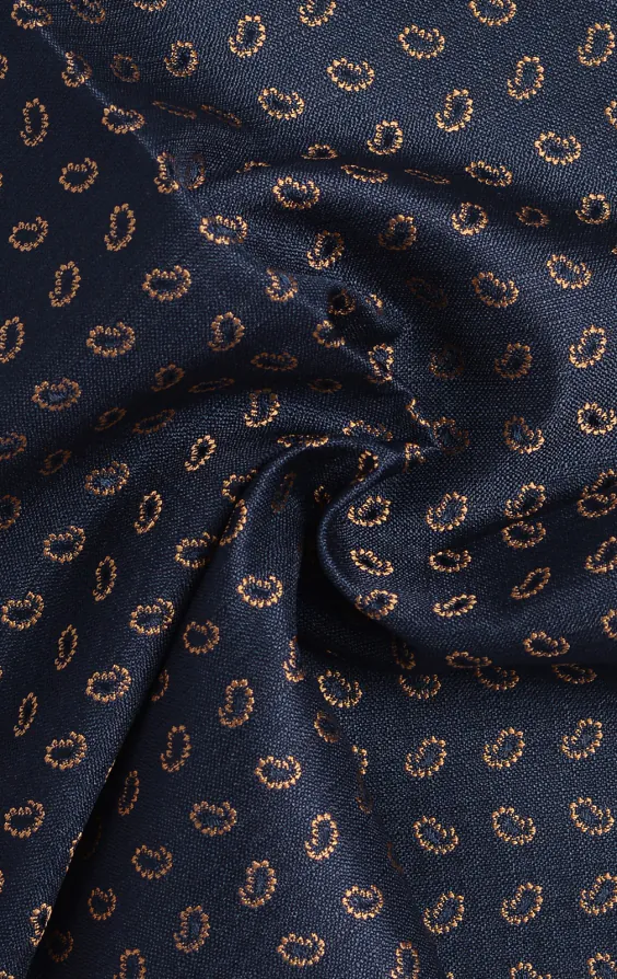 Navy Paisley Pattern Handkerchief - photo 1