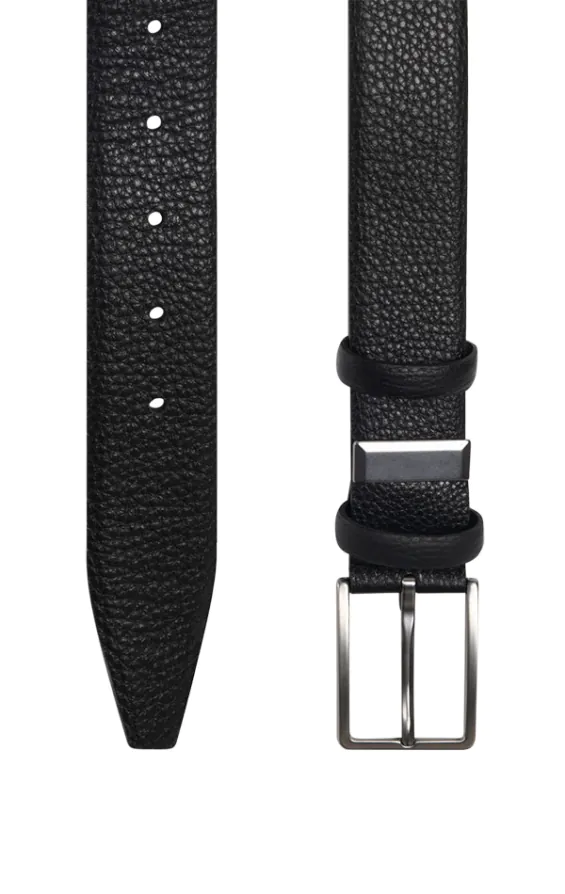 Black Pebble Leather Belt Black Pebble Leather Belt