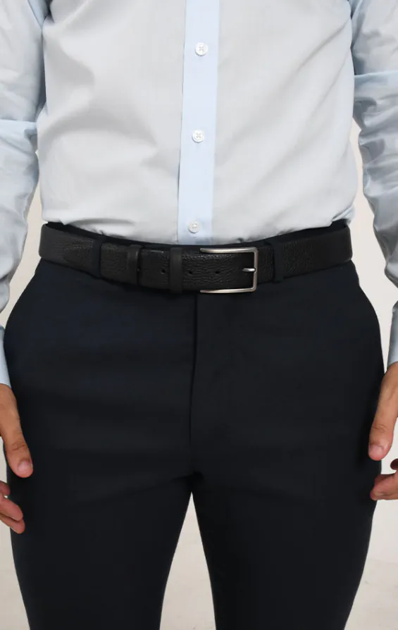 Black Pebble Leather Belt - photo 2 Black Pebble Leather Belt - photo 2