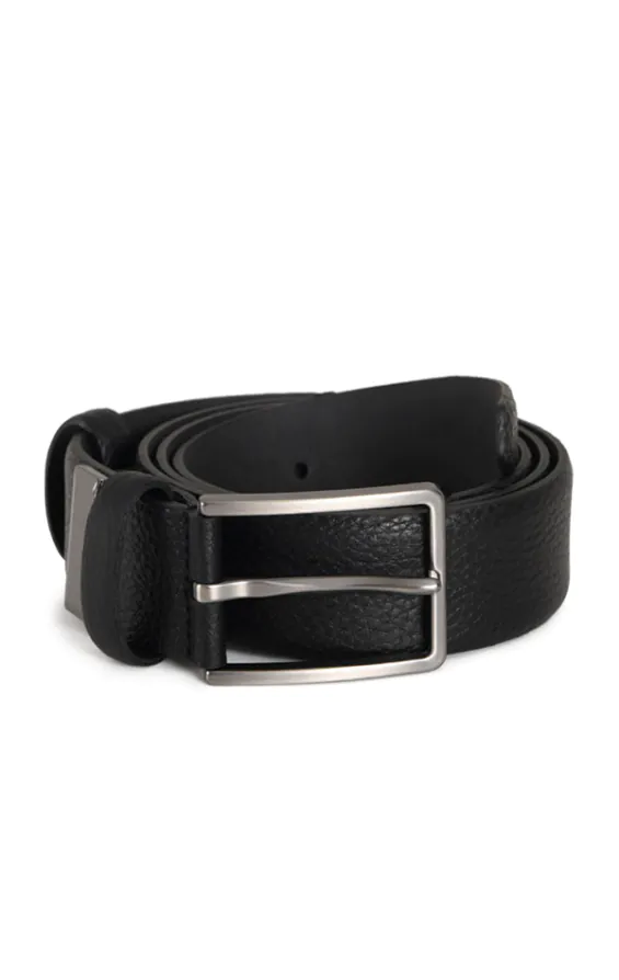 Black Pebble Leather Belt - photo 1 Black Pebble Leather Belt - photo 1
