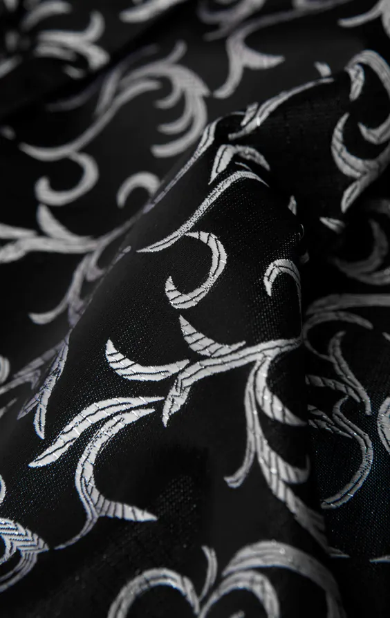 Black/Silver Edwardian Swirl Jacquard Vest - photo 3 Black/Silver Edwardian Swirl Jacquard Vest - photo 3