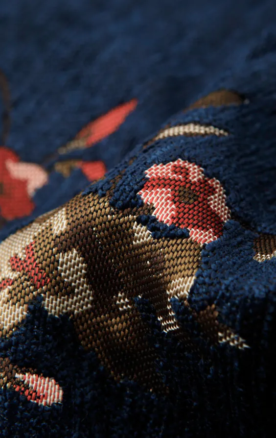 Blue Floral Brocade Vest - photo 3 Blue Floral Brocade Vest - photo 3