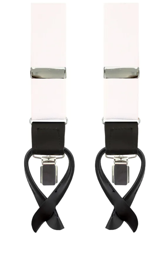 Luxury 2-in-1 White Braces - 35mm