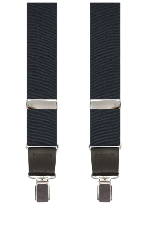 Luxury 2-in-1 Navy Blue Braces - 35mm - photo 1