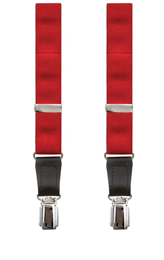 Luxury Slim 2-in-1 Red Braces - 25mm - photo 1