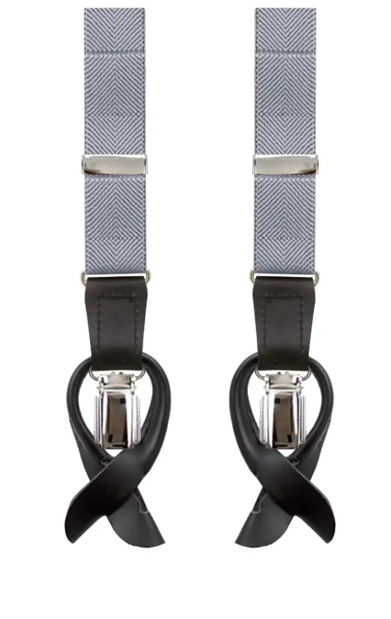Luxury Slim 2-in-1 Silver Braces - 25mm