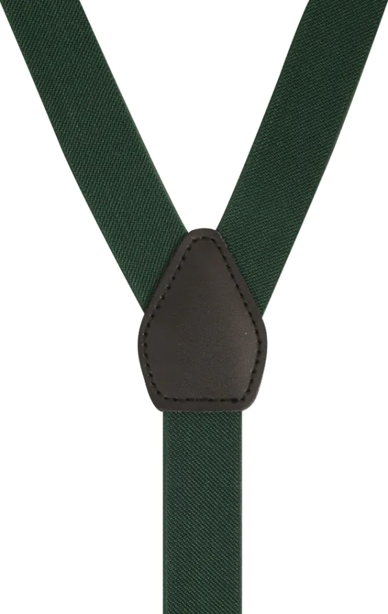 Luxury Slim 2-in-1 Racing Green Braces - 25mm - photo 2