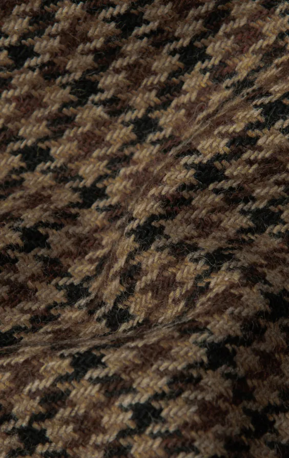 Brown Houndstooth Tweed Jacket - photo 6 Brown Houndstooth Tweed Jacket - photo 6