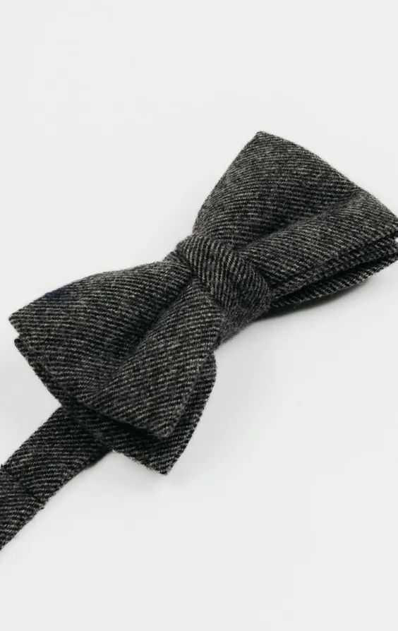 Grey Twill Tweed Bow Tie - photo 1 Grey Twill Tweed Bow Tie - photo 1