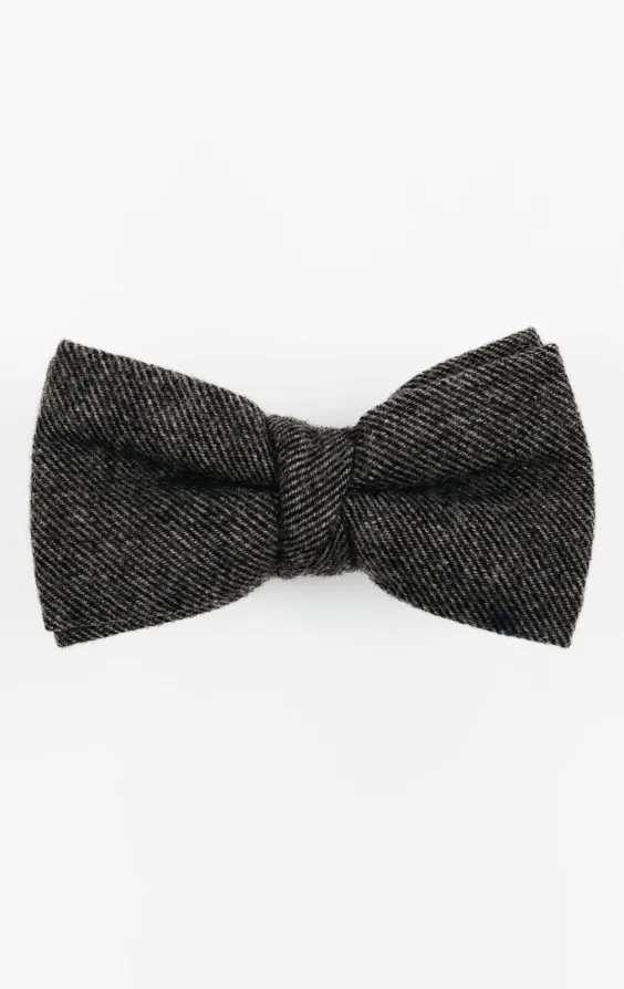 Grey Twill Tweed Bow Tie Grey Twill Tweed Bow Tie