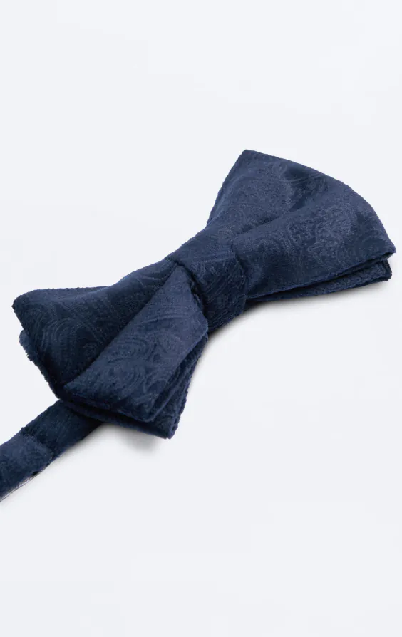 Navy Paisley Velvet Bow Tie - photo 1 Navy Paisley Velvet Bow Tie - photo 1