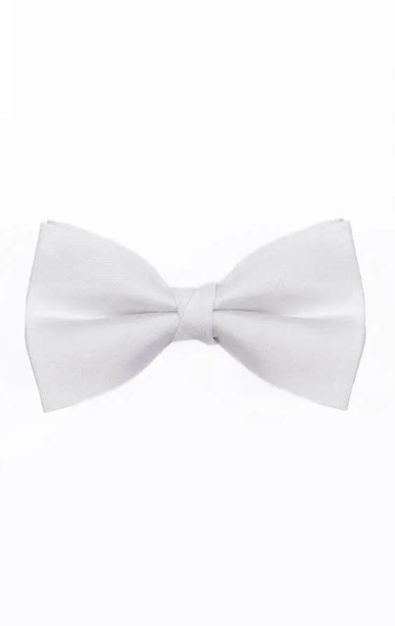 White Dupion Bow Tie