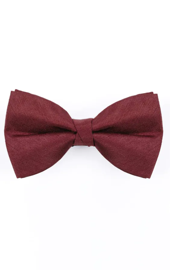 Burgundy Dupion Bow Tie Burgundy Dupion Bow Tie