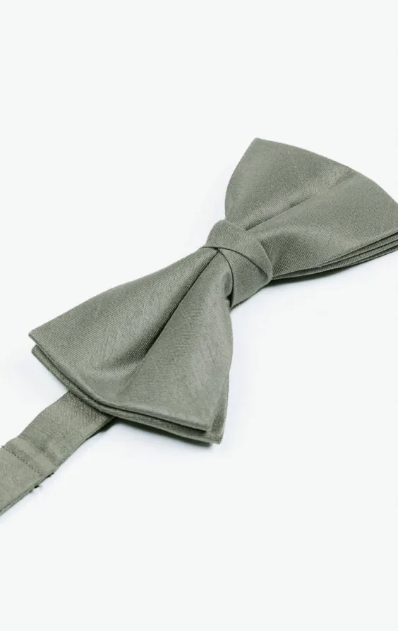 Silver Dupion Bow Tie - photo 1 Silver Dupion Bow Tie - photo 1