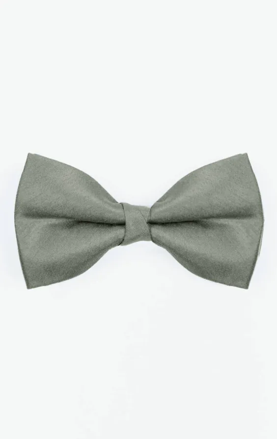Silver Dupion Bow Tie Silver Dupion Bow Tie