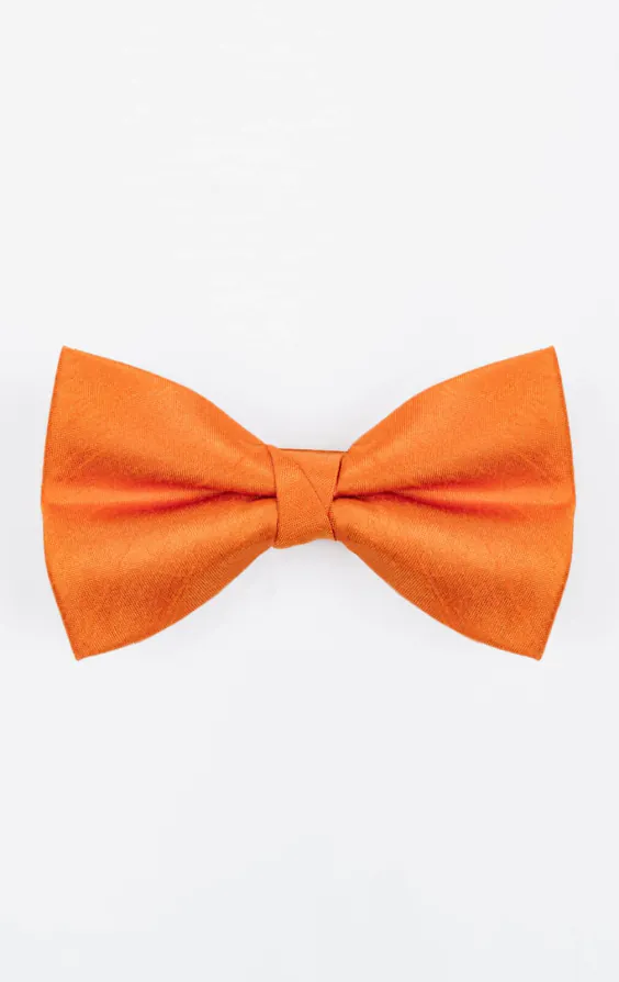 Orange Dupion Bow Tie Orange Dupion Bow Tie
