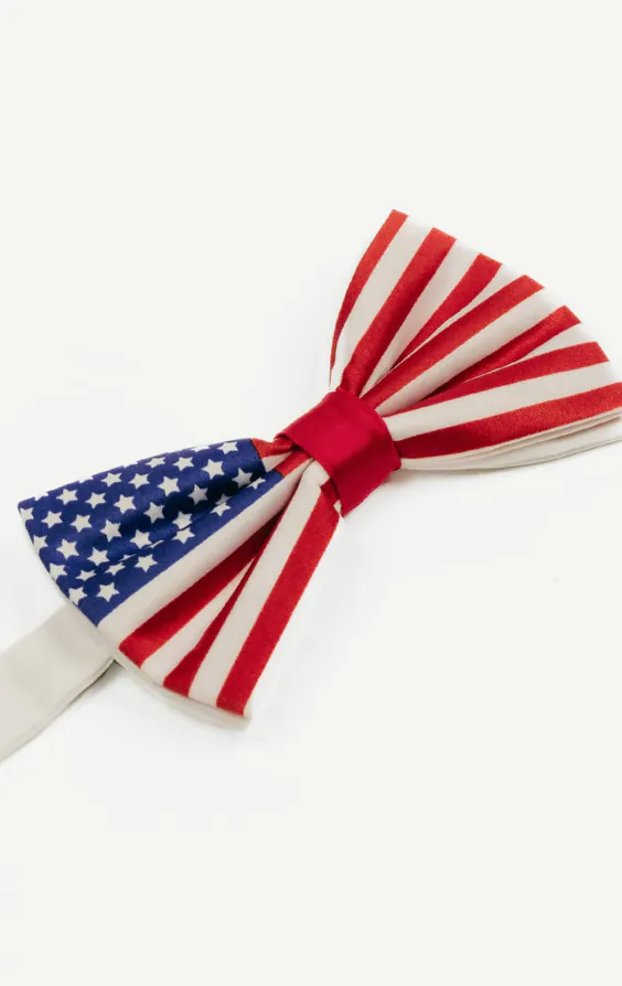 Pre-Tied USA Flag Bow Tie - photo 1 Pre-Tied USA Flag Bow Tie - photo 1