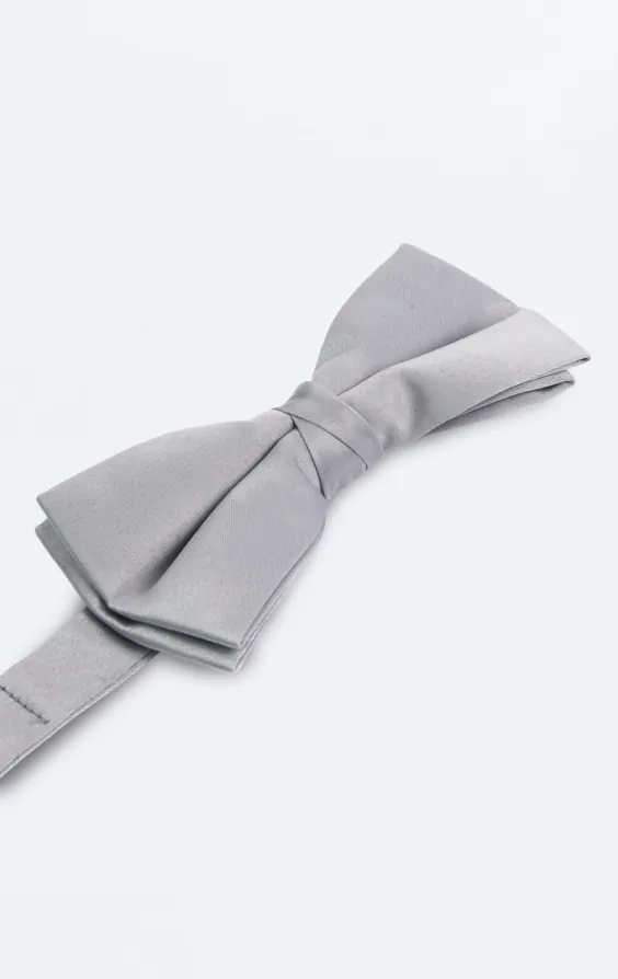 Silver Bow Tie (Pre-Tied & Self-Tie) - photo 1 Silver Bow Tie (Pre-Tied & Self-Tie) - photo 1