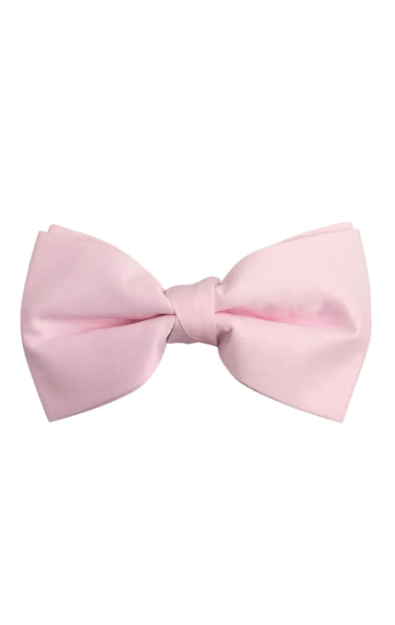 Pink Poly Bow Tie (Pre-Tied & Self-Tie) Pink Poly Bow Tie (Pre-Tied & Self-Tie)