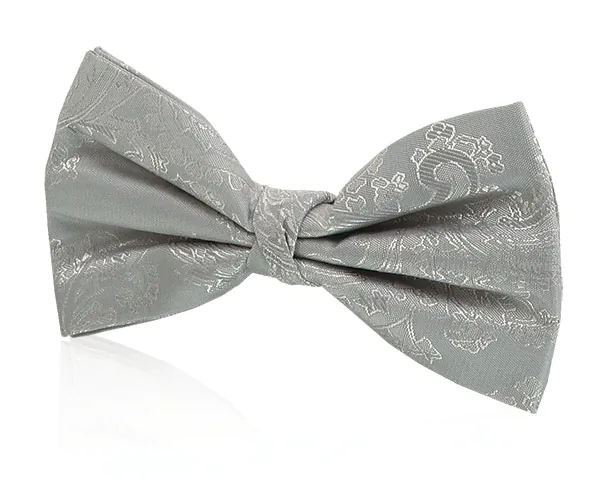 Boys Silver Paisley Bow Tie Boys Silver Paisley Bow Tie