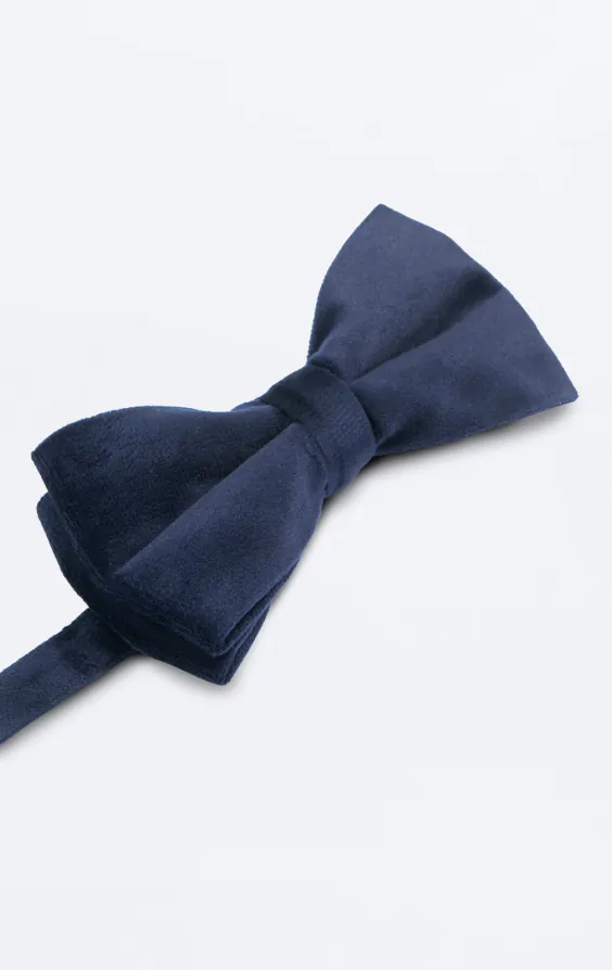 Navy Velvet Bow Tie - photo 1