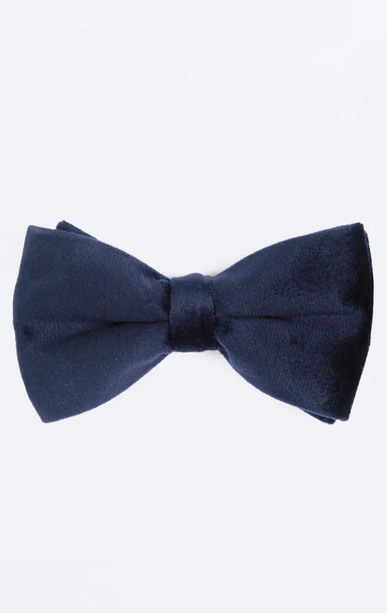 Navy Velvet Bow Tie