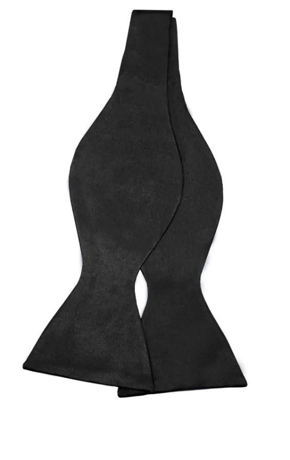 Black Silk Bow Tie (Pre-Tied & Self-Tie) - photo 2 Black Silk Bow Tie (Pre-Tied & Self-Tie) - photo 2
