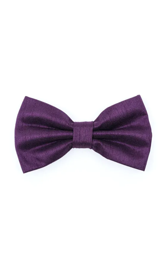 Dark Purple Dupion Bow Tie Dark Purple Dupion Bow Tie